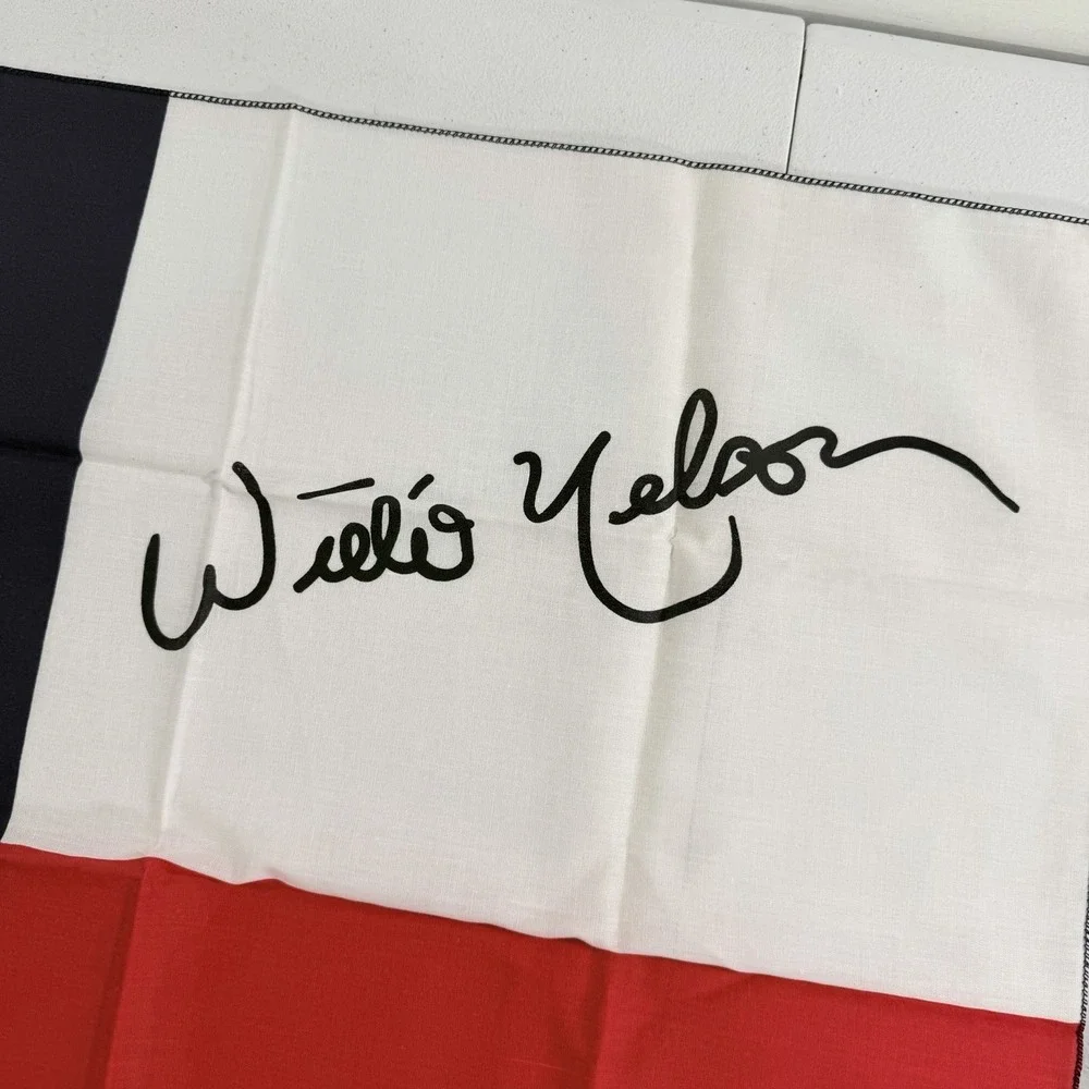 Vintage Willie Nelson Texas State Flag Country Music Bandana Scarf 23